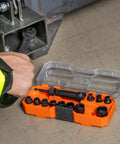 KNECT 15-Piece Pass Through Socket Set For SAE And Impact Drivers With MODbox Case Includes Pro Grade Sockets Bits Accessories And Three