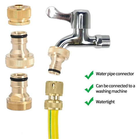 Ultimate 10 Pack Brass Garden Hose Quick Connectors For Super Drip Irrigation Systems With Heavy Duty Leak Proof Repair Kit For Yard Hoses brass hose fittings with faucet, pipe and hose connections