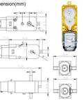 Technical diagram of Eight Pack DC Geared Motors 3V To 12V for Aircraft Toys showing dimensions and gear structure.