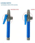 Ergonomic Trigger Sprayer Handle For 3L 5L 8L Garden Sprayers, showing locked and unlocked states for easy control.