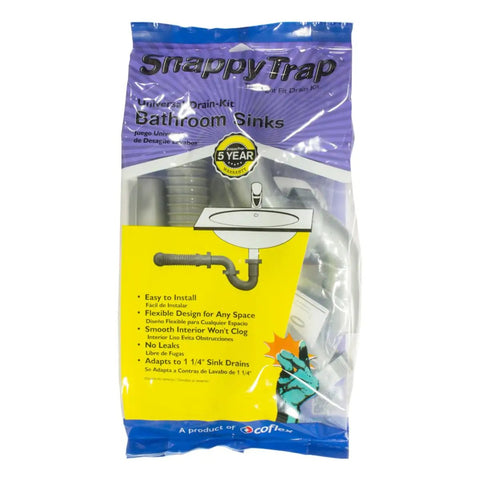 Universal Flexible P-Trap Sink Drain Kit For Bathroom No Leaks Easy Tool Free Install 9 To 13 Inch Flexible Hose And 16 Inch Total Length Fits One And One Quarter Inch Drains Quick Home Plumbing Fix