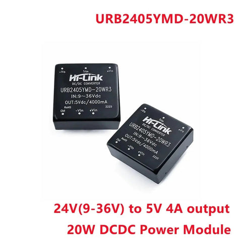 Top Tier Isolated Dc To Dc Converter 20W Power Supply Module, compact black unit for DC voltage conversion, suitable for electronics.