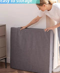 Heavy Duty Electric Bed Lift Assistant For Elderly And Disabled, Smooth Up Right Support With Remote Control, Adjustable Backrest 2 To 80 Degrees, Silent Motor, No Strain To Get Out Of Bed Safely, grey bed support being stored.