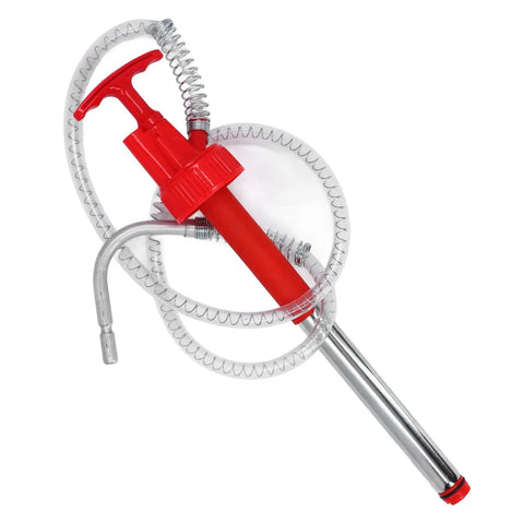 Senecesli Portable Hand Fuel Pump For 20L Drums Leak Proof Manual Fluid Transfer Siphon For Engine Oil Gear Transmission Additives Durable Hose Tool