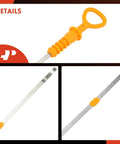 Must Have Engine Oil Dipstick For Volkswagen And Audi 1.8L 2.0L Engines Fits Jetta Beetle Golf Passat A4 A4 Quattro Measuring Rod Dipstick For Accurate Oil Level Check shown with orange handle and stainless steel construction in detailed angles.