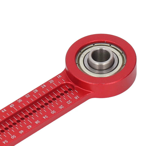 Pro Shop Quality Woodworking Compass Scriber With A 360 Degree Swivel Joint and Rugged Aluminum Alloy Body close-up showing precision scale