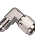 4AN Male To 4AN Female 90 Degree Swivel Stainless Steel Heavy Duty Brake Fitting Adapter Coupler close-up