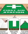12 By 8 Inch Aluminum First Aid Station Sign Durable Rust Resistant Metal With High Contrast Readable Lettering That Pops In Any Space