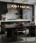 Premium Ebony Black Oil Based Wood Stain For Interior Woodcraft on modern kitchen table and cabinetry.