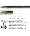 Dimensions and specifications of Set Of 3 Bo Shurikens With Precision Balanced Throwing Spikes Hexagonal Body
