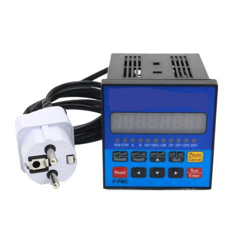Single Axis PPMC Programmable Motion Controller Driver For Servo And Stepper Motors With 40K Output And Low Voltage Compatibility For Easy Plug And Play Control, front view with cable