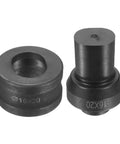 Hydraulic Hole Punch Die Set 16X20mm Oval For CH60 Electric Punching Machine 40Cr Steel Heavy Duty Punch Kit components in black.