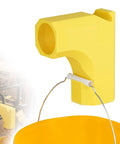 Table Saw Dust Collector Adapter 2.56 Inch ID Fit For Quick Easy Sawdust Cleanup Dual Integrated Hooks For Dust Bucket Clog Free Design Yellow Color Upgraded Fit For No Hassle Operation