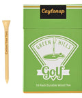 Custom Golf Tees Bulk Pack With Your Name Or Logo In A Pouch, Two And Three Quarters Inch Hardwood Tees For Gifts Parties And Favors, Personalize Text And Design For A Standout Round with packaging