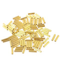 Brass Threaded Spacers Kit With 50Pcs Copper Nuts M2x 2 3 4 5 6 7 8 9 10 11 12 13 14 15 25mm Cylinder Female Threaded Brass Standoff Pillars For Electronics DIY Projects And Robo Builds, brass spacers on white background