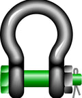 Heavy Duty Workhorse Bow Shackle With Safety Bolt 55 Ton WLL G 4163 EN 13889 Industrial Grade 6 High Tensile Steel