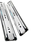 Heavy Duty Drawer Slides Full Extension Side Mount for 12 14 16 18 20 22 24 Inches With Smooth Silent Glide, Rust Resistant Steel, Ball Bearing and Roller System, Electroplated Powder Coated Finish Built to Last, chrome drawer slides