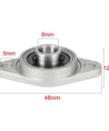 Self Aligning Pillow Block Linear Bearing With Chrome Steel Insert Does Smooth Rotation For Shafts And Quiet Performance Plus Strong Housing Handles Heavy Loads Like A Pro Eight Or Twelve Mm In This Ten Piece Pack For Pros Doing Gear Jobs, 8mm bore, 48mm base