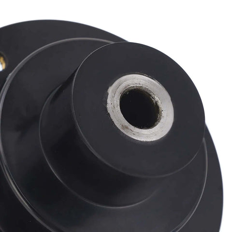 Close-up of Dial Hand Wheel Position Indicator 12x100mm With Handwheel Handle for machinery, mounting section visible