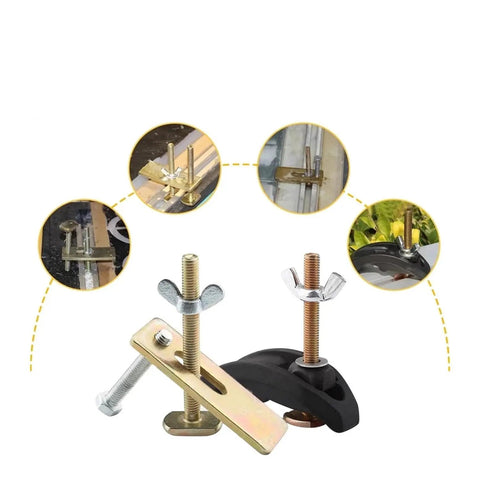 85mm Bow Plate Clamp Set For CNC Engraving And T Slot Tables Scratch Free Protection Easy Insert Pressure Fixture With Ergonomic Knob