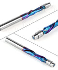 Compression Spiral Flush Trim Router Bit With Bottom Bearing Pro Grade One Quarter Inch Shank One Inch Cut Length Solid Carbide CNC Spiral Bit Nano Coating