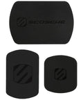 Premium Replacement Metal Plate Kit For Universal Magnetic Car Phone Mounts in matte black with large and small magnetic plates.