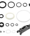 Image of a Sixteen Piece Hydraulic Jack Seal Kit For Three Ton Floor Jacks With O Ring Seals And Oil Plug Pro Grade Oil Sealing Kit.