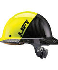 Dax Fifty 50 Carbon Fiber Full Brim Hard Hat Yellow With Brim Grip And Ratcheting Dial Fit For Easy Size Adjustments