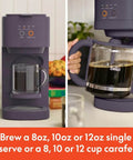 VersaBrew Two In One Coffee Maker With K Cup Compatibility Delivers 8 Oz, 10 Oz, Or 12 Oz Single Serves Or Full 12 Cup Carafe Iced Coffee Mode