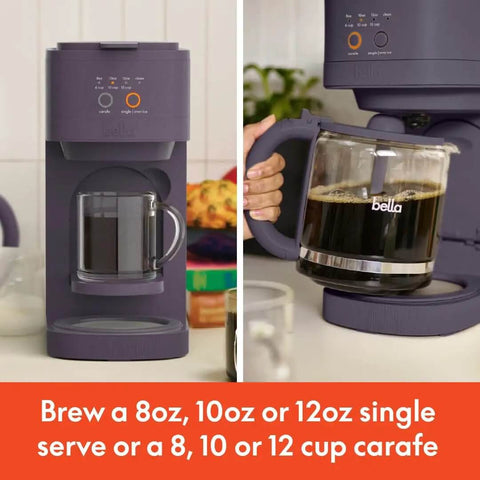 VersaBrew Two In One Coffee Maker With K Cup Compatibility Delivers 8 Oz, 10 Oz, Or 12 Oz Single Serves Or Full 12 Cup Carafe Iced Coffee Mode