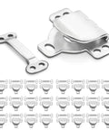 Close-up of 25 Pack Sewing Hook And Eye Closures For Clothing Repair And DIY Craft Hidden Closure Fasteners
