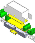 Low Profile DIN Rail Enclosure For Home Automation And PLC Switch Boxes, ABS Electrical Box With 35mm Rail Compatibility