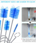 Flexible Drain Snake Kit, 3 Piece Stainless Steel Pipe Cleaners With Multiple Brush Heads for effective clog removal.