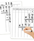Double Sided Whiteboard For Students And Home Learning 9 By 12 Inch Dry Erase Board For Long Division Practice Classroom Math Manipulatives