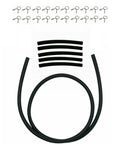 Generator Fuel Line Kit 3/16 Inch ID, 3/8 Inch OD, 39 Inch Long With 20 Clamps, oil resistant high temperature fuel hose set.