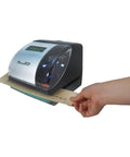 Electronic Time Clock Machine With Automatic Daylight Savings And Battery Backup, Hassle-Free Employee Punch Tracker For Small Business, Left-Right Card Compatible, Switchable 12-24 Hour Display, Built Tough For Your Daily Hustle Without Any Sweat, handheld punch card insertion.
