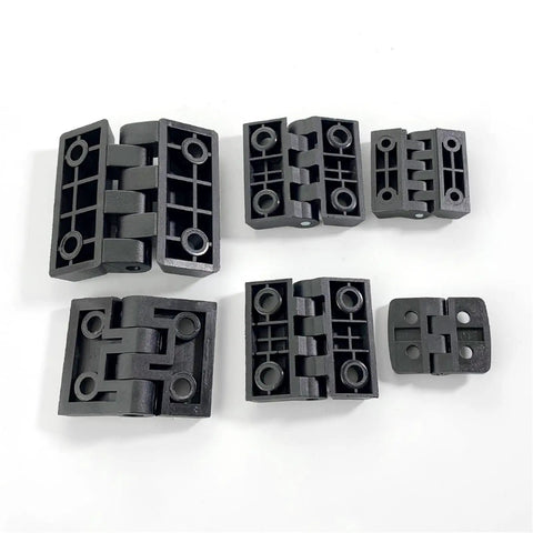 Two Pack Heavy Duty Plastic Butt Hinge For Cabinets, strong door bearings, durable furniture hardware set displayed on white background