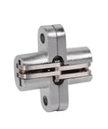 Hidden Hinge Zinc Alloy Invisible Folding Door Cross Hinge With 180 Degree Opening, heavy-duty stainless steel buffer damping.
