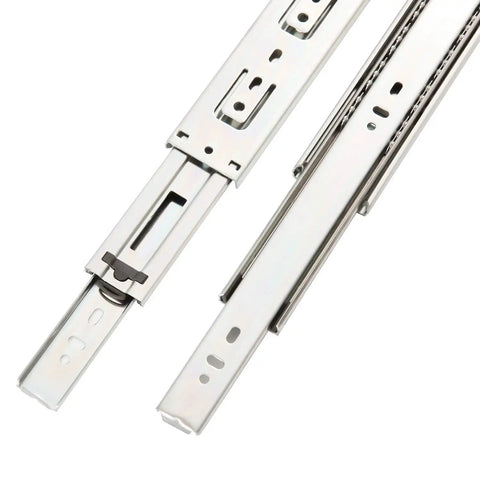 Beefy Six Pairs Of 22 Inch Full Extension Side Mount Drawer Slides With Ball Bearings, Heavy Duty 100 Lb Load Zinc Plated Steel