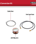 MIG Conversion Kit For Weld Pack 100HD Wire Feed Welder With Gas Regulator And 115V Solenoid Hoses And Connectors Includes 2 Lb Spool