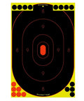 Shoot-N-C 12x18 Oval Silhouette Target, 12 Reactive Targets in Black with Bright Chartreuse Ring Hit Feedback for Quick Aim