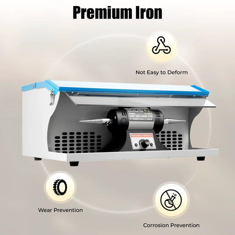 Pro Grade 500W Jewelry Polishing Machine With Instant Setup And 0 To 10000 RPM Variable Speed Bench Polisher For Jewelry