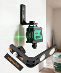 Laser Level L Shape Magnetic Bracket That Makes Leveling On A Tripod Easy And Hands Free, Steady Use With Magnet Adsorption Stand, 5/8-Inch Port