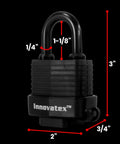 Rugged Outdoor Padlocks Keyed Alike 40mm 2-Pack Built Tough Stainless Steel Weatherproof Gate Locks with dimensions