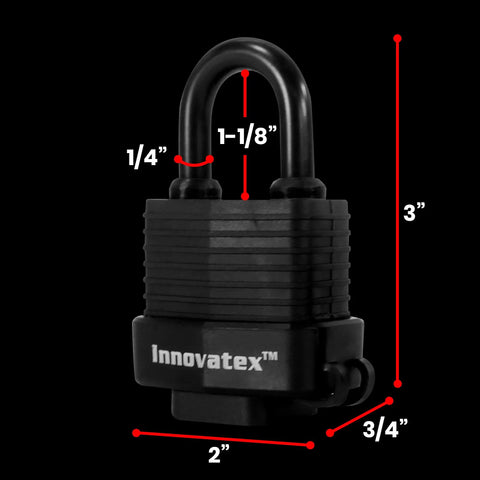 Rugged Outdoor Padlocks Keyed Alike 40mm 2-Pack Built Tough Stainless Steel Weatherproof Gate Locks with dimensions