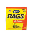 Front view of Heavy Duty Pro Grade Cloth Like Towels In A Box 200 Count 10 By 14 Pop Up Rags for automotive industrial use