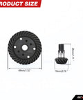 Two Piece 34T Main Differential Helical Gear And 14T Input Gear Set For Arrma 1/10 Scale RC Cars product size details