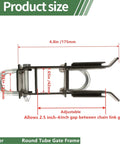Tough As Nails Double Gate Latch Fits 1-1/4 Inch Chain Link Posts, adjustable size for round tube gate frames.