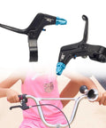 Kids Bike Brake Lever Set For Easy Handbrake Control Lightweight And Sturdy Pair 22.2mm Clamp Black Blue on handlebars