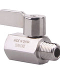 Stainless Steel Ball Valve Inline One Quarter Inch NPT Female To Male Thread Pack Of 2 Heavy Duty SUS316 Body With Double Seal